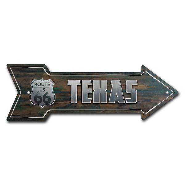 Texas 66 Arrow Sign Funny Home Decor 36in Wide